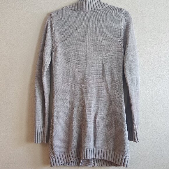 Venus Womens Cardigan Sweater Button Front Long Sleeve Cable Knit Gray Size S - Picture 2 of 9
